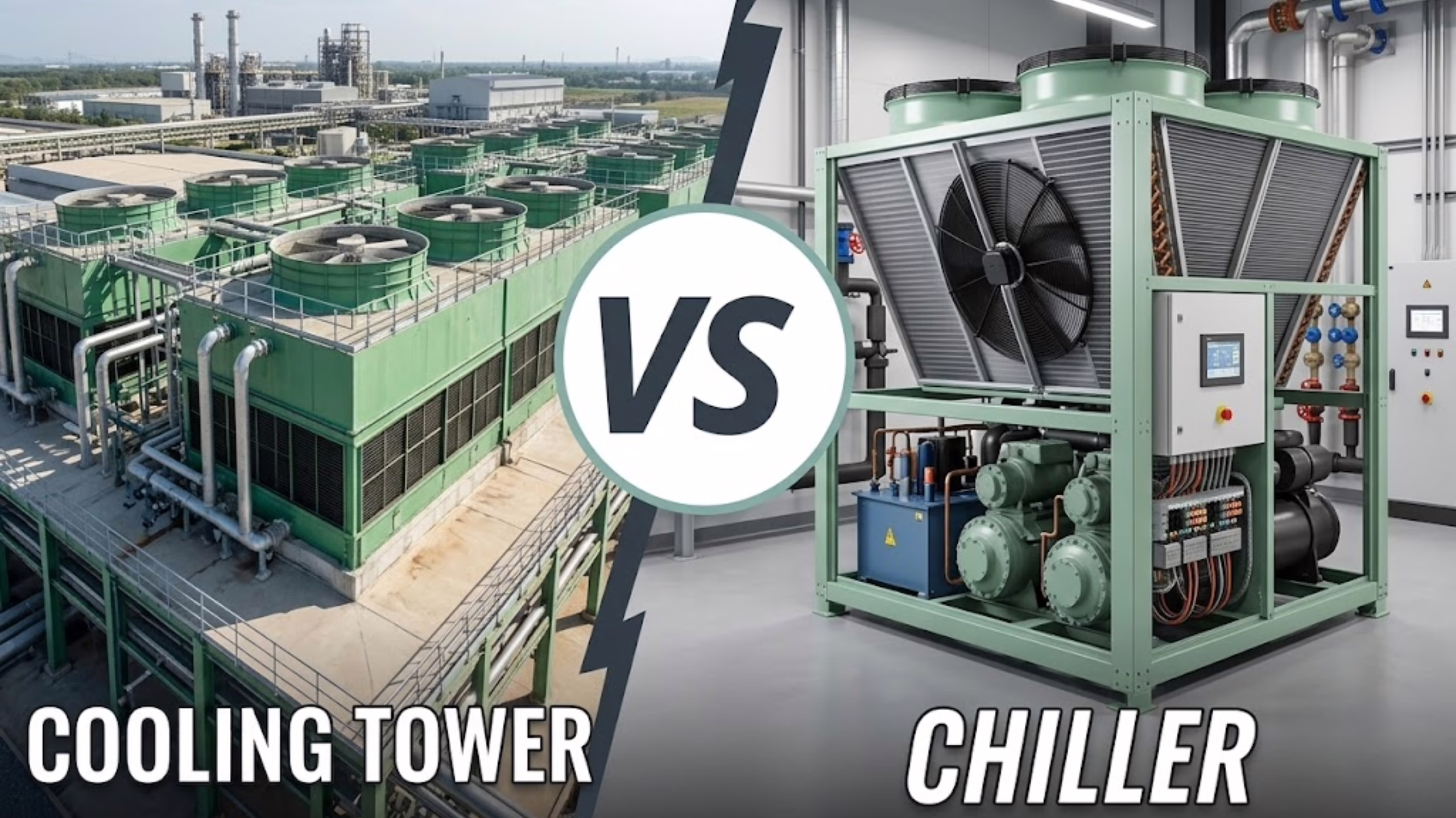chillers vs cooling towers