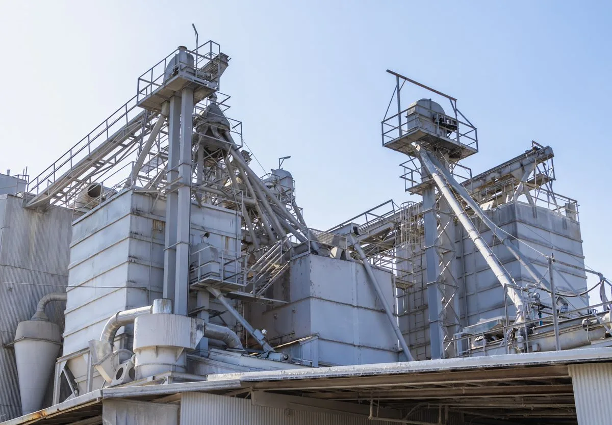 Cement factory preheater tower and steel structure