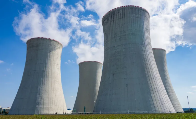 Cooling towers at a nuclear power plant